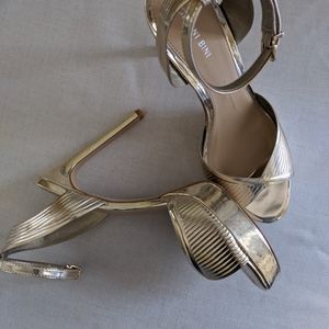 Gold strap disco high heel stilletos